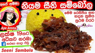 ✔ නියම ක්‍රමයට සීනි සම්බෝල Seeni Sambol recipe by Apé Amma [upl. by Anidene391]