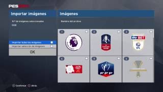 Editando escudos Liga Inglesa Premier League PES 2017 [upl. by Htabazile]