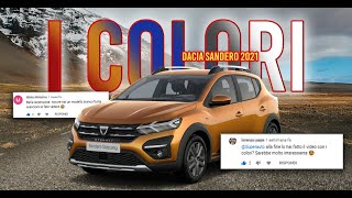 COLORI NUOVA DACIA SANDERO STEPWAY E STREETWAY orangebianco ghiacciogrigio cometaneroblu iron [upl. by Nodarse277]