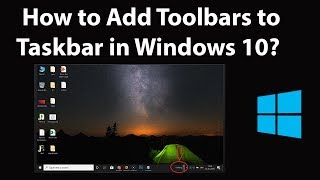 How to Add Toolbars to Taskbar in Windows 10 [upl. by Drew980]