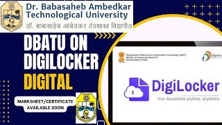 DBATU Results on Digilocker  Winter 2023 Results  DBATU  Technology University [upl. by Noemi938]