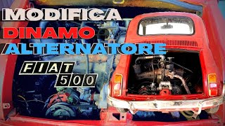 Alternatore su Fiat 500 depoca  Sostituzione Dinamo su base motore 110F 🔥 [upl. by Julianna]