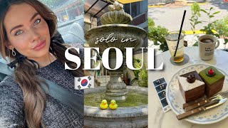 SOLO in SEOUL VLOG 🇰🇷 cafe hopping hongdae amp amuse x hello kitty pop up [upl. by Akcinehs]