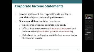 Prepare a corporate income statement [upl. by Cesare]