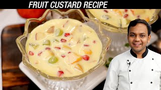 FRUIT CUSTARD Recipe  Super Creamy Easy Summer Dessert  CookingShooking [upl. by Gamber489]