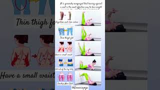 Wall Pilates For Health and waight loss shortvideo bestexercises weightloss fitnessroutine [upl. by Clava716]