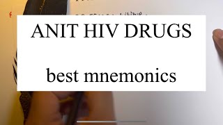 PHARMACOLOGY ANTI HIV DRUGS MNEMONICS HINDIanti viral [upl. by Adlesirhc58]