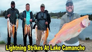 Lightning Trout Fishing Lightning Strike At Lake Camanche [upl. by Peacock]