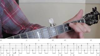 Beginning Bluegrass Banjo  Lesson 14  Simple arrangement of Eight More Miles To Louisville [upl. by Medarda]