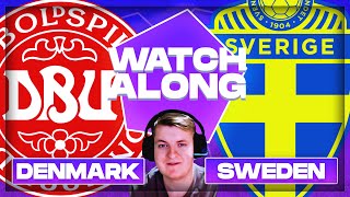 Denmark vs Sweden LIVE Football Watch Along 🔴 [upl. by Roselane]