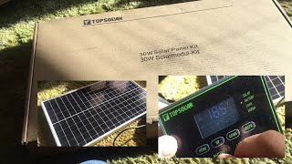 Topsolar Solar Panel Kit 30W 12V Monocrystalline with 10A Solar Charge Controller unboxing [upl. by Lednik230]