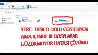 YEREL DİSK D DEKİ GİZLİ DOSYALARI GÖSTERME [upl. by Esikram638]