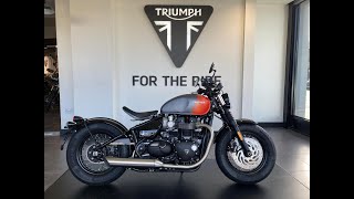 Triumph Bobber 1200 finished in Matt GraphiteBaja Orange [upl. by Anomas]