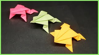 👍🏽Cómo hacer RANAS 🐸SALTARINAS de Origami FÁCIL✅ Ranas de papel 🐸 [upl. by Aklam179]