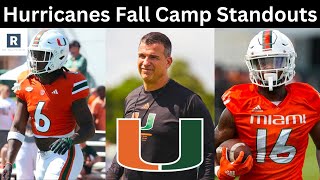 Miami Hurricanes Fall Camp Standouts  Miami Hurricanes Football [upl. by Arema553]