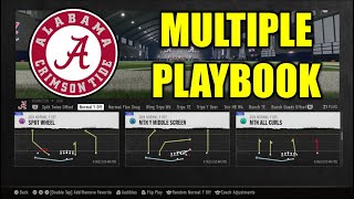 Alabama Multiple Playbook Guide  College Football 25 [upl. by Eirrod508]