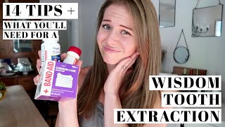 THE ULTIMATE WISDOM TEETH SURVIVAL GUIDE  14 Tips for Wisdom Tooth Extraction  Before amp After [upl. by Braunstein236]