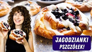 Jagodzianki z lukrem z kremowego serka Wersja Pszczółek 🐝 [upl. by Niroc]