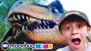 GIANT TREX at Family Visit TRexRanch  Jurassic TV  Dinosaur Videos [upl. by Nylsej468]