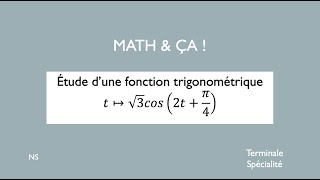 Etude dune fonction trigonométrique ft √3cos2t 𝛑4 [upl. by Adniral]