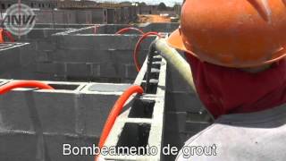 Bombeamento de grout ANVIJET650  Alvenaria Estrutural [upl. by Dnomyar]