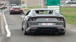 Ferrari 812 GTS with NOVITEC Exhaust  REDLINE REVS Accelerations Downshifts [upl. by Yeoz]