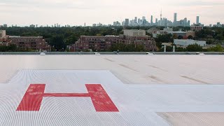 See the 360° view from Sunnybrooks new rooftop helipad [upl. by Laemsi77]