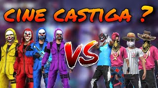 4 CRIMINALS VS 4 PRO PLAYERS CINE CASTIGA   FREE FIRE ROMANIA [upl. by Awra737]