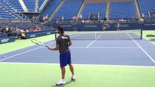 Lopez Practices His Serve [upl. by Borgeson735]