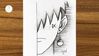 How to draw anime boy step by step  Easy anime drawing  Easy drawing for beginners  Easy drawing [upl. by Eetsud]