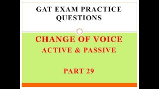 GAT Exam Practice Questions Part 29 [upl. by Jackie]