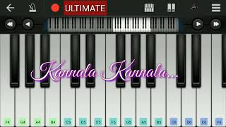 Kannala Kannala song  Thani Oruvan piano tutorial [upl. by Dede]