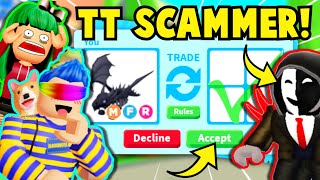 My CRUSH Saw a TT SCAMMER STEAL My DREAM SHADOW DRAGON In BLINDFOLD CHALLENGE Adopt Me Roblox [upl. by Magnus372]