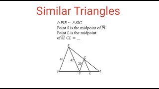 Using SIMILAR TRIANGLES amp MIDPOINT THEOREM To Find Length of Line Segment CL [upl. by Gamaliel]