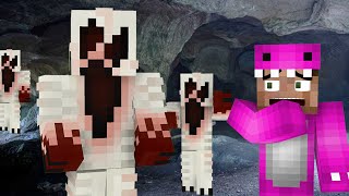 There are CAVE STALKERS in Minecraft RUN [upl. by Eberly]