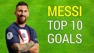 Lionel Messi Top 10 Goals for PSG [upl. by Lewie38]