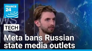 Meta bans Russian state media including RT Rossiya Segodnya for foreign interference [upl. by Manaker721]