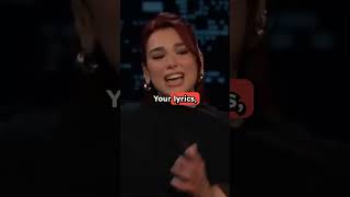 Dua Lipa on Best Songs Music Love Dating amp Live Show Moments shorts dualipa jimmykimmel [upl. by Koenig927]