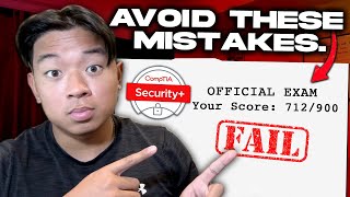 4 Mistakes You Need to AVOID on the Security Exam [upl. by Enelehcim]