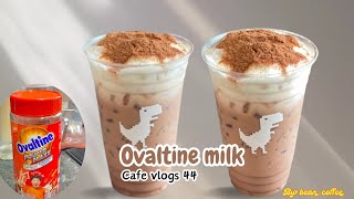 cafe vlog 44 របៀបធ្វើ អូវ៉ាន់ទីនទឹកដោះគោ  How to make Ovaltine milk ប្រើកែវ 22oz [upl. by Delila870]