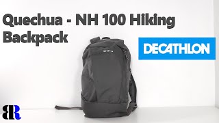 Decathlon QUECHUA NH 100 Hiking Backpack 10L  Unboxing  Test  Dark Grey [upl. by Pasol]