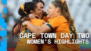 Australia go back to back  Cape Town HSBC SVNS Day Two Womens Highlights [upl. by Basile]