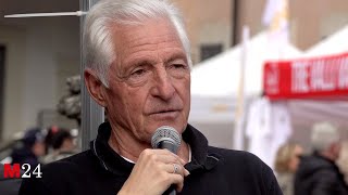 Francesco Moser a Varese  il pronostico sulla Tre Valli [upl. by Nekcerb]