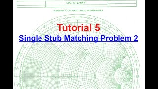 How to solve Single Stub matching problem using smith chart  Problem 2 [upl. by Feenah]