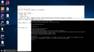 how to install opencv in python windows 10 [upl. by Ecneitap218]