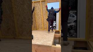 Day 1 garage conversion amp micro home extension 🏡 carpenter joinery milwaukeetools tools [upl. by Brodench293]