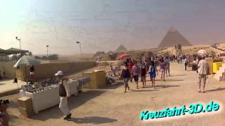 Pyramiden von Giseh  Gizeh  Giza sowie Sphinx im Rahmen AIDA Ausflug PSD03 [upl. by Hsenid]