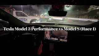 Tesla Model 3 Performance vs Model S Long Range  Barona Drags 3824 [upl. by Artimas]