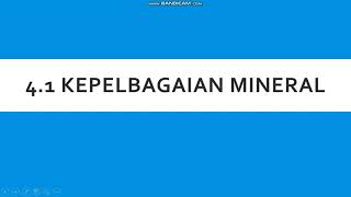 Sains Tingkatan 3Bab 41 Kepelbagaian Mineral [upl. by Ntisuj99]