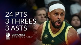 Patty Mills 24 pts 3 threes 3 asts vs France Friendly Game [upl. by Kreit]